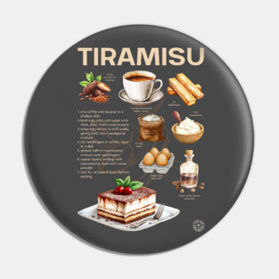 Tiramisu Recipe - Italian Dessert Art Pin