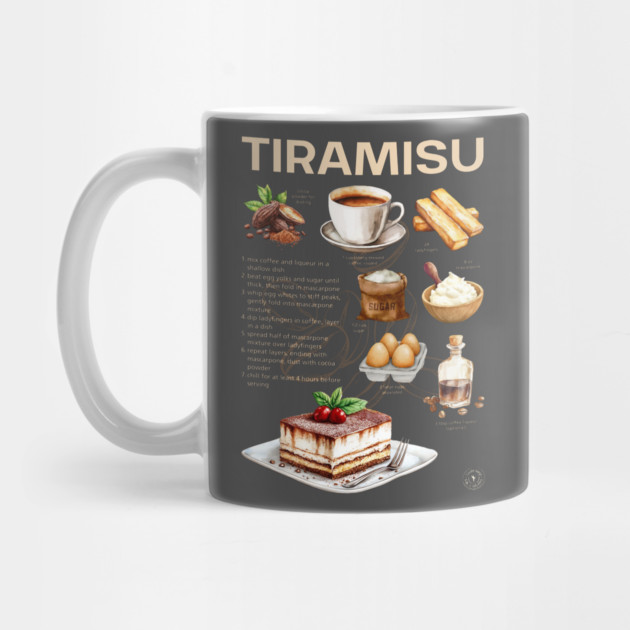 Tiramisu Recipe - Italian Dessert Art by TuncGK