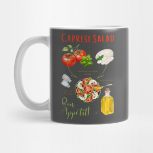 Caprese Salad Recipe - Italian Food Art Mug