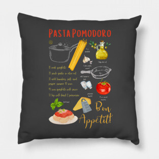 Pasta Pomodoro - Classic Italian Recipe Pillow