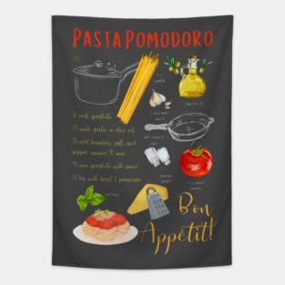 Pasta Pomodoro - Classic Italian Recipe Tapestry