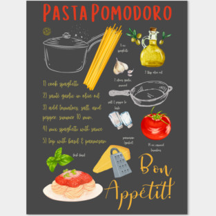 Pasta Pomodoro - Classic Italian Recipe Posters and Art