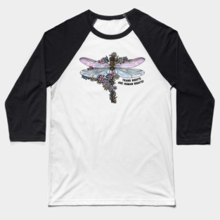 Dragonfly Trans Rights Baseball T-Shirt