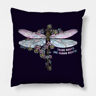 Dragonfly Trans Rights Pillow