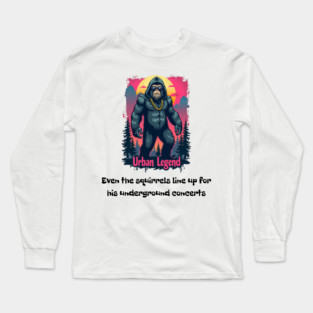 Shadowy Bigfoot: Urban Legend Long Sleeve T-Shirt