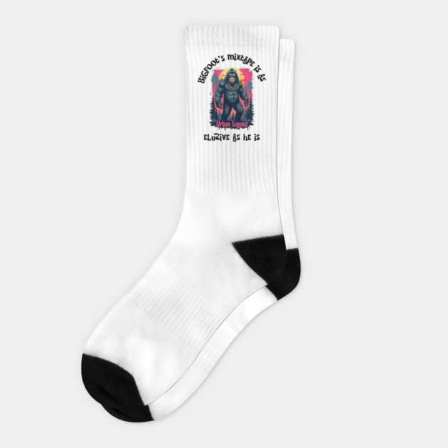 Shadowy Bigfoot: Urban Legend Socks by Steve