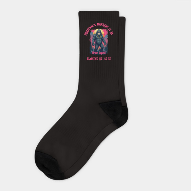 Shadowy Bigfoot: Urban Legend Socks by Steve
