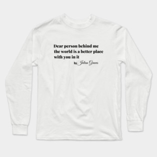 The World Is Better With You Long Sleeve T-Shirt