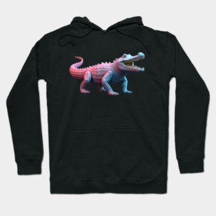 Crocodile Pixel 3D Computer Graphic Hoodie