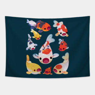Give me food (koi) Tapestry