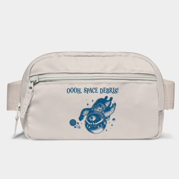 Racoon astronaut flying after space trash vintage design, Oooh Space Debris! by Luxinda
