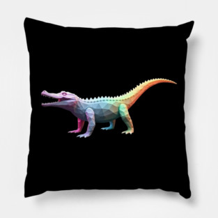 Alligator Virtual Reality Computer Graphic Pillow