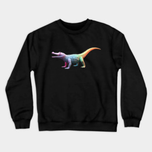 Alligator Virtual Reality Computer Graphic Crewneck Sweatshirt
