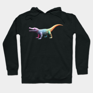 Alligator Virtual Reality Computer Graphic Hoodie