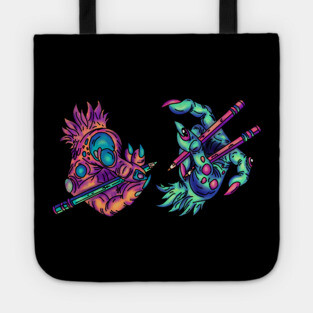 Monster Drawing Hands Tote