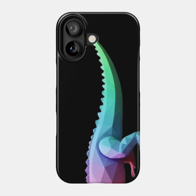 Crocodile Virtual Reality Computer Graphic Phone Case by animegirlnft