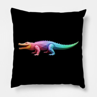 Crocodile Virtual Reality Computer Graphic Pillow