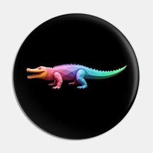 Crocodile Virtual Reality Computer Graphic Pin