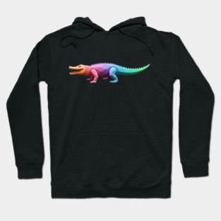 Crocodile Virtual Reality Computer Graphic Hoodie