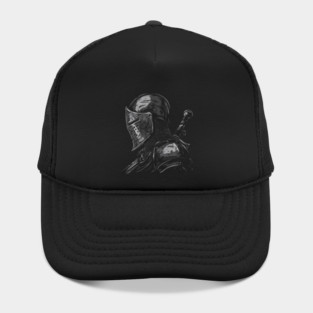 Battle-Worn Medieval Knight - Dark Fantasy Warrior Design Hat