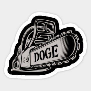 DOGE Chainsaw D.O.G.E Saw Sticker