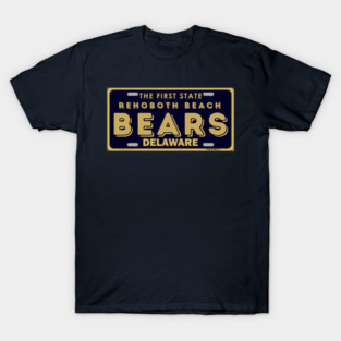 Rehoboth Beach Bears DE. License Plate T-Shirt