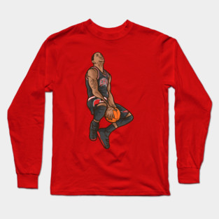 Derrick Rose Reverse Dunk Cartoon Long Sleeve T-Shirt