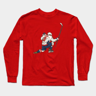 Alex Ovechkin Celebration Cartoon Long Sleeve T-Shirt