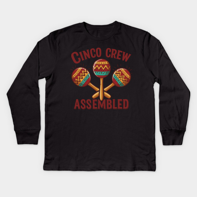 Cinco Crew Assembled Kids Long Sleeve T-Shirt by enrynz