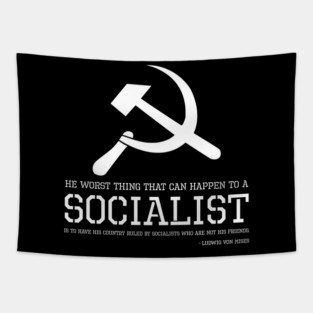 Libertarian Anti Socialism Austrian Economics Political SJW Tapestry