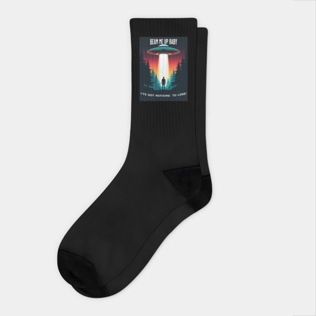 Beam Me Up, Baby: Ready for Anything Socks by Steve