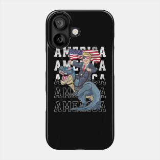 Trump Riding a Dinosaur Phone Case