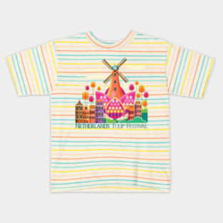 Tulip Festival, Windmill Kids T-Shirt