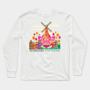 Tulip Festival, Windmill Long Sleeve T-Shirt