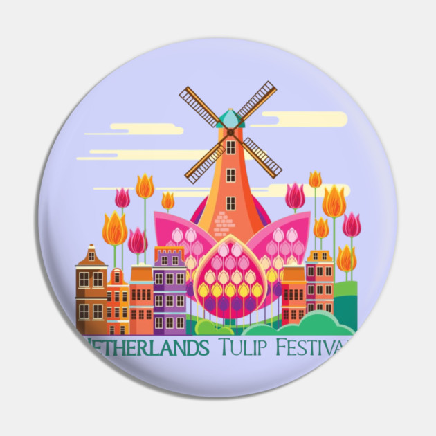 Tulip Festival, Windmill Pin by HolidayBug