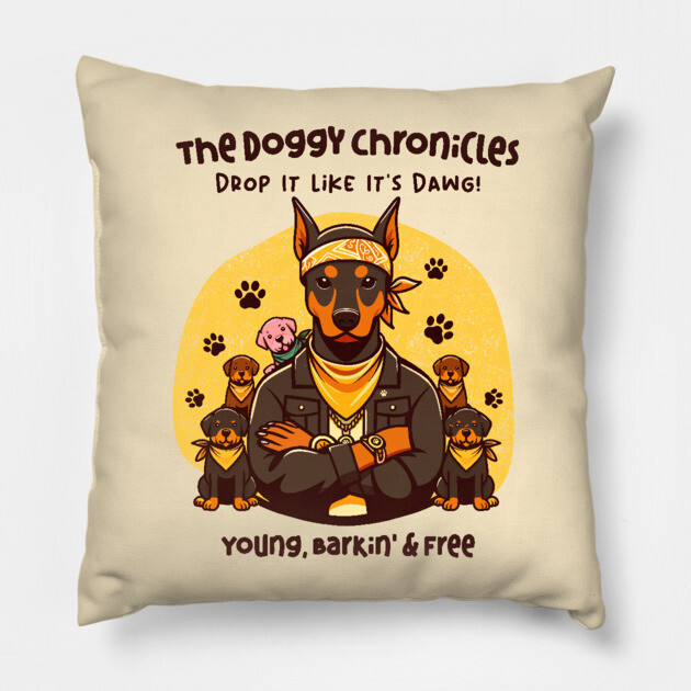 THE DOGGY CHRONICLES Pillow by Fabrik