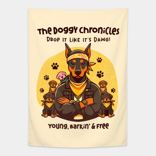 THE DOGGY CHRONICLES Tapestry by Fabrik