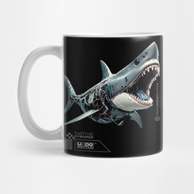 Cyborg Shark (Black) | UndoSisyphus™ Native Cyborgs Collection by UndoSisyphus