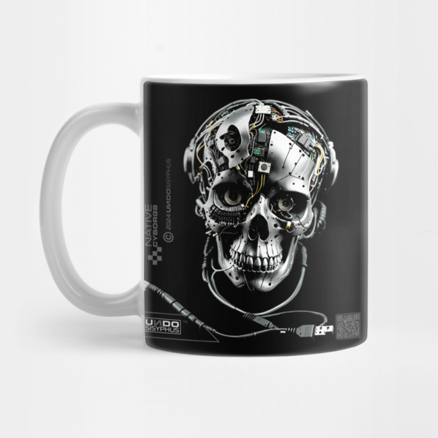 Cyborg Skull (Black) | UndoSisyphus™ Native Cyborgs Collection by UndoSisyphus