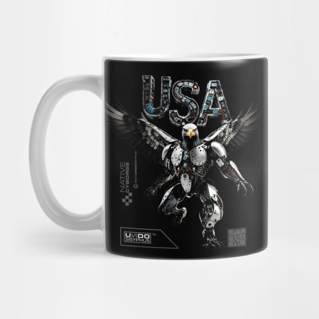 USA Eagle (Black) | UndoSisyphus™ Native Cyborgs Collection by UndoSisyphus