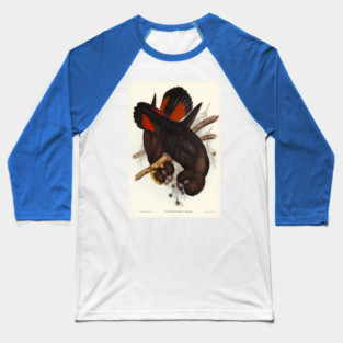 Glossy Black Cockatoo. Elizabeth Gould Baseball T-Shirt