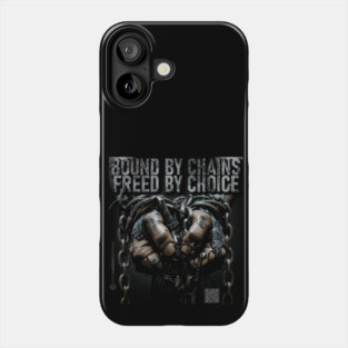 Bound By Chains, Freed By Choice (Black) | UndoSisyphus™ Dystechtopia™ Collection Phone Case