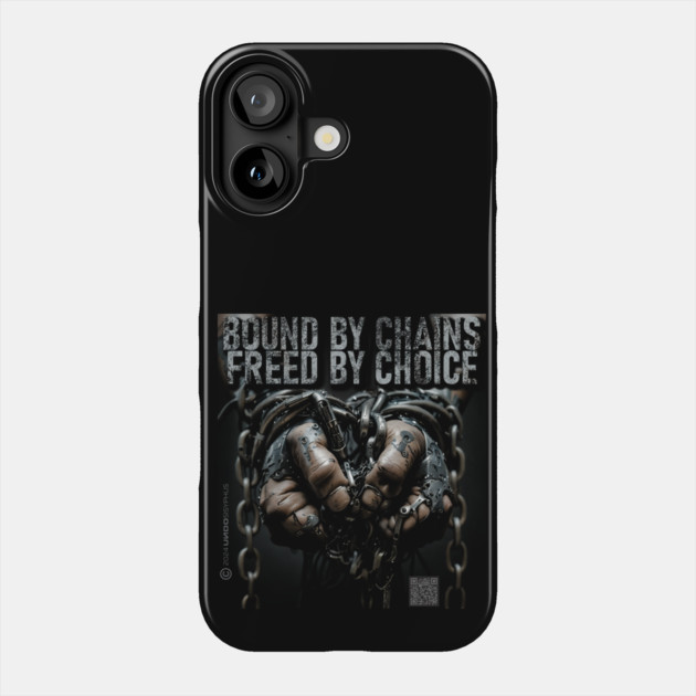 Bound By Chains, Freed By Choice (Black) | UndoSisyphus™ Dystechtopia™ Collection Phone Case by UndoSisyphus