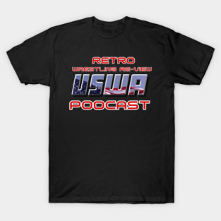 Retro Wrestling Re-View USWA Podcast LOGO T-Shirt