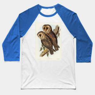 Masked Barn Owl. Elizabeth Gould Baseball T-Shirt