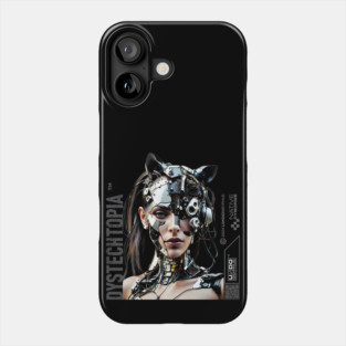 Dystopian Lady Cat (Black) | UndoSisyphus™ Dystechtopia™ Collection Phone Case