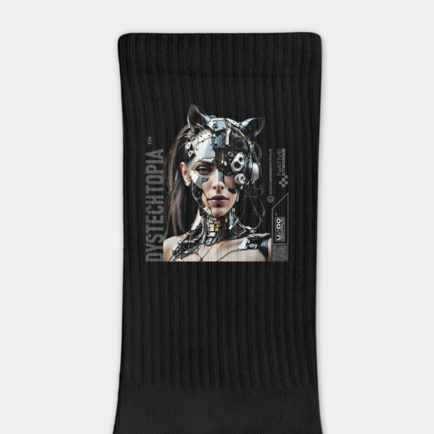 Dystopian Lady Cat (Black) | UndoSisyphus™ Dystechtopia™ Collection by UndoSisyphus