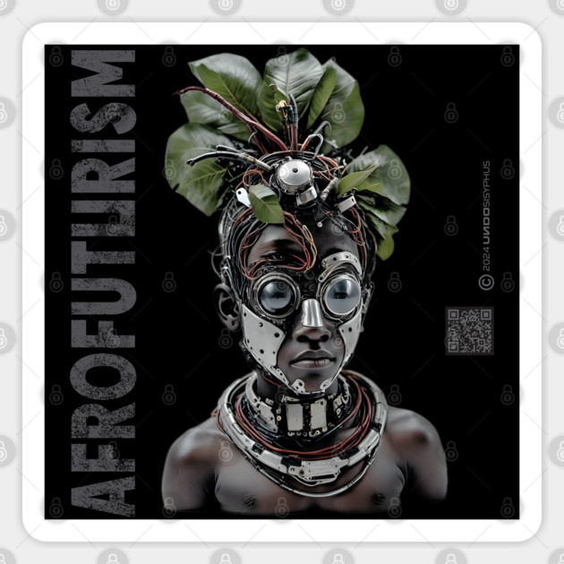 Afrofuturist Boy (Black) | UndoSisyphus™ AfroFuturism Collection Sticker by UndoSisyphus