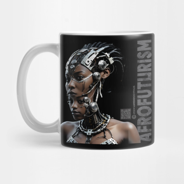 AfroFuturist Cubist Lady Portrait (Black) | UndoSisyphus™ AfroFuturism Collection by UndoSisyphus