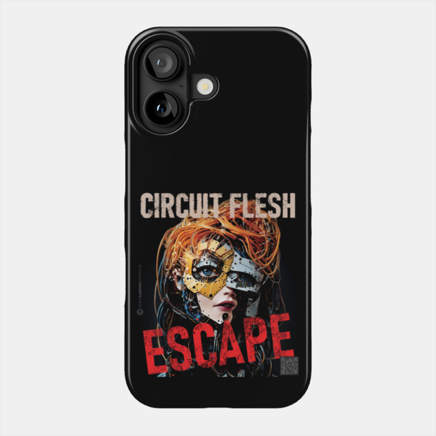 Circuit Flesh Escape (Black) | UndoSisyphus™ Dystechtopia™ Collection Phone Case by UndoSisyphus